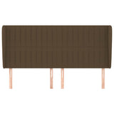 Vidaxl hoofdbord met randen 203x23x118 128 cm stof donkerbruin