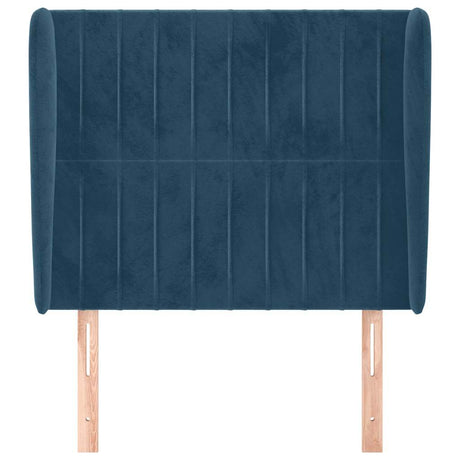 Vidaxl hoofdbord met randen 83x23x118 128 cm fluweel donkerblauw