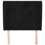 Vidaxl hoofdbord met randen 93x23x118 128 cm fluweel zwart