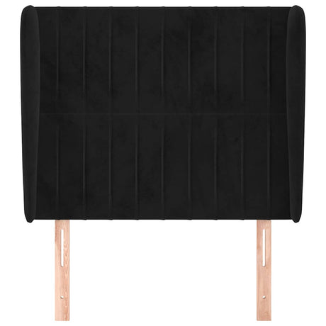 Vidaxl hoofdbord met randen 93x23x118 128 cm fluweel zwart
