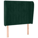 Vidaxl hoofdbord met randen 93x23x118 128 cm fluweel donkergroen