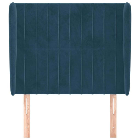 Vidaxl hoofdbord met randen 93x23x118 128 cm fluweel donkerblauw