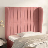Vidaxl hoofdbord met randen 93x23x118 128 cm fluweel roze