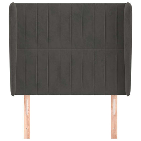 Vidaxl hoofdbord met randen 103x23x118 128 cm fluweel donkergrijs