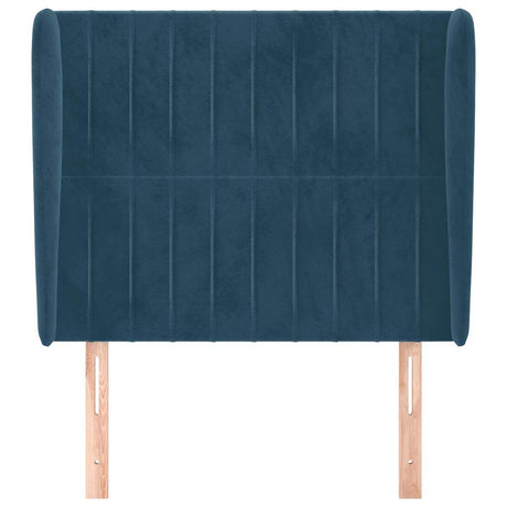 Vidaxl hoofdbord met randen 103x23x118 128 cm fluweel donkerblauw