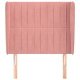 Vidaxl hoofdbord met randen 103x23x118 128 cm fluweel roze