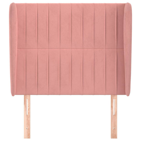 Vidaxl hoofdbord met randen 103x23x118 128 cm fluweel roze