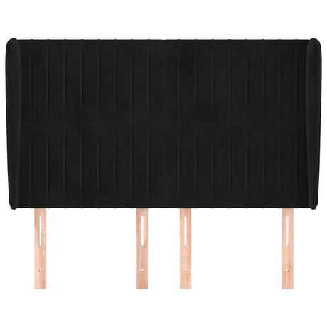 Vidaxl hoofdbord met randen 147x23x118 128 cm fluweel zwart
