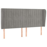 Vidaxl hoofdbord met randen 163x23x118 128 cm fluweel lichtgrijs