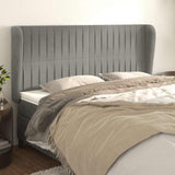 Vidaxl hoofdbord met randen 183x23x118 128 cm fluweel lichtgrijs