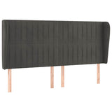 Vidaxl hoofdbord met randen 203x23x118 128 cm fluweel donkergrijs