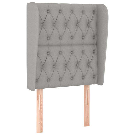 Vidaxl hoofdbord met randen 83x23x118 128 cm stof lichtgrijs