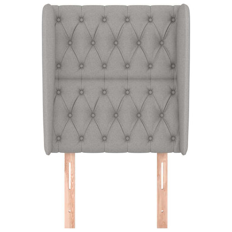 Vidaxl hoofdbord met randen 83x23x118 128 cm stof lichtgrijs
