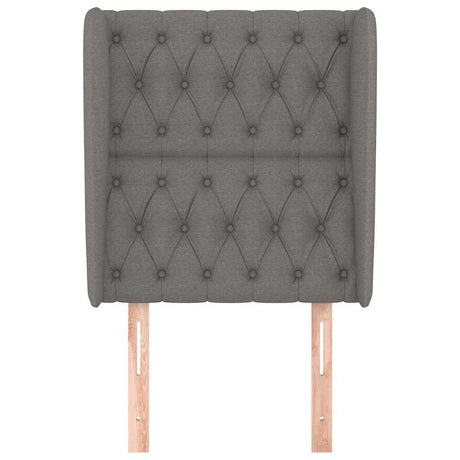 Vidaxl hoofdbord met randen 83x23x118 128 cm stof donkergrijs