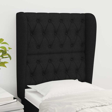 Vidaxl hoofdbord met randen 83x23x118 128 cm stof zwart