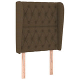 Vidaxl hoofdbord met randen 83x23x118 128 cm stof donkerbruin