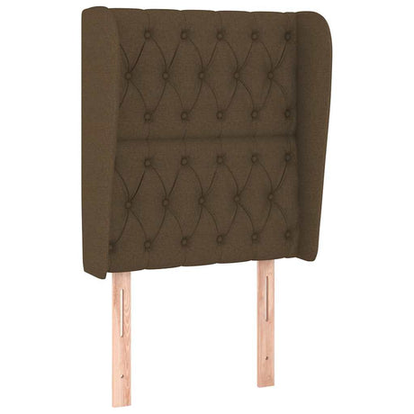 Vidaxl hoofdbord met randen 83x23x118 128 cm stof donkerbruin