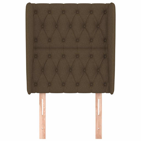 Vidaxl hoofdbord met randen 83x23x118 128 cm stof donkerbruin