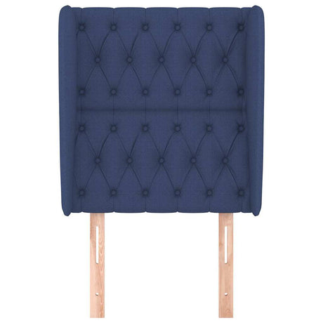 Vidaxl hoofdbord met randen 83x23x118 128 cm stof blauw