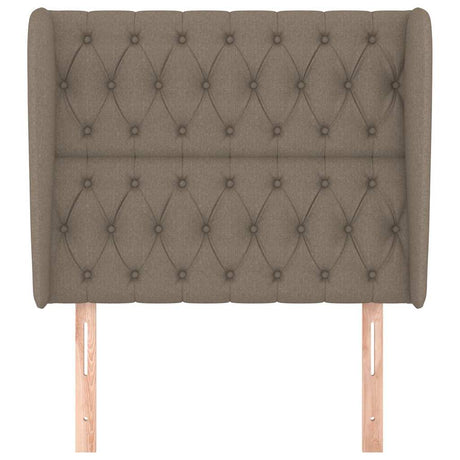 Vidaxl hoofdbord met randen 93x23x118 128 cm stof taupe