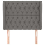 Vidaxl hoofdbord met randen 103x23x118 128 cm stof donkergrijs