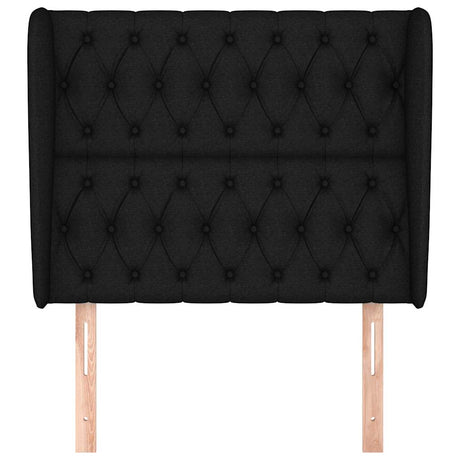 Vidaxl hoofdbord met randen 103x23x118 128 cm stof zwart