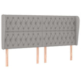Vidaxl hoofdbord met randen 183x23x118 128 cm stof lichtgrijs