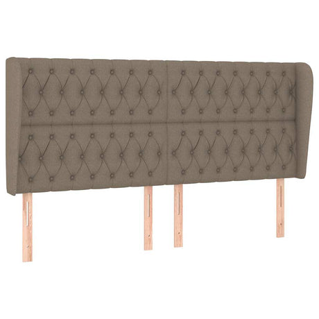 Vidaxl hoofdbord met randen 183x23x118 128 cm stof taupe