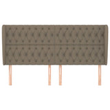 Vidaxl hoofdbord met randen 183x23x118 128 cm stof taupe