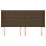 Vidaxl hoofdbord met randen 203x23x118 128 cm stof donkerbruin