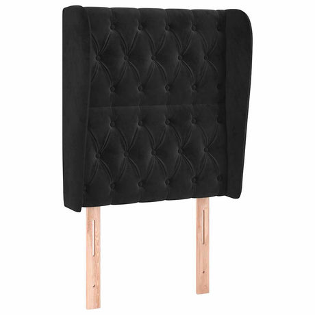 Vidaxl hoofdbord met randen 83x23x118 128 cm fluweel zwart