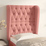 Vidaxl hoofdbord met randen 83x23x118 128 cm fluweel roze