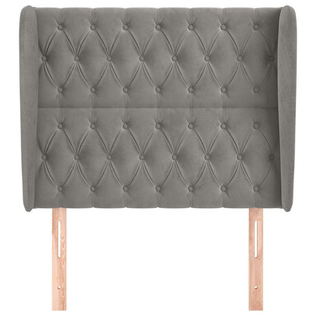 Vidaxl hoofdbord met randen 103x23x118 128 cm fluweel lichtgrijs