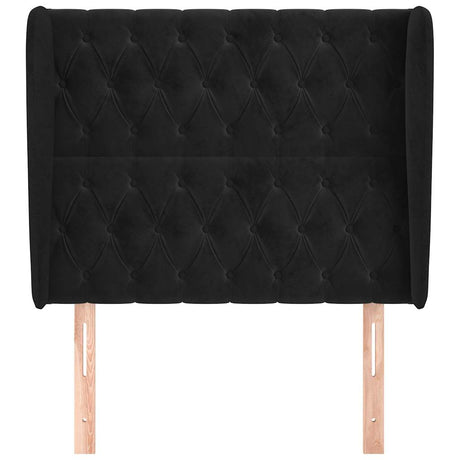 Vidaxl hoofdbord met randen 103x23x118 128 cm fluweel zwart