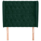 Vidaxl hoofdbord met randen 103x23x118 128 cm fluweel donkergroen
