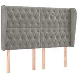 Vidaxl hoofdbord met randen 147x23x118 128 cm fluweel lichtgrijs