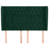 Vidaxl hoofdbord met randen 163x23x118 128 cm fluweel donkergroen