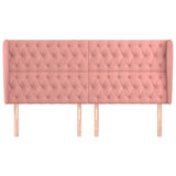 Vidaxl hoofdbord met randen 203x23x118 128 cm fluweel roze