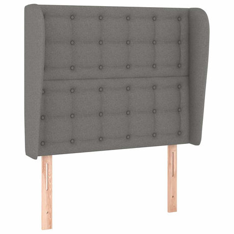 Vidaxl hoofdbord met randen 83x23x118 128 cm stof donkergrijs