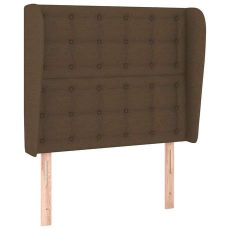 Vidaxl hoofdbord met randen 93x23x118 128 cm stof donkerbruin