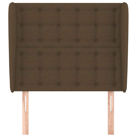 Vidaxl hoofdbord met randen 93x23x118 128 cm stof donkerbruin