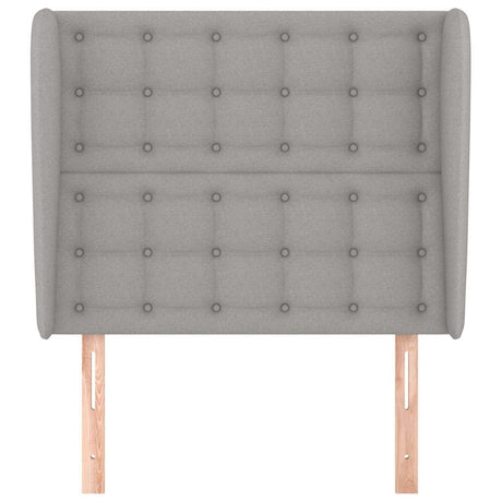 Vidaxl hoofdbord met randen 103x23x118 128 cm stof lichtgrijs