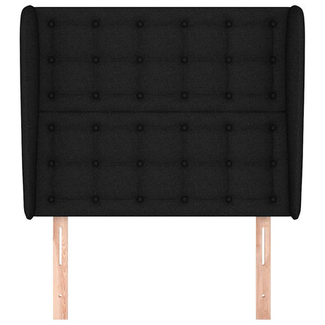 Vidaxl hoofdbord met randen 103x23x118 128 cm stof zwart