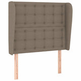 Vidaxl hoofdbord met randen 103x23x118 128 cm stof taupe