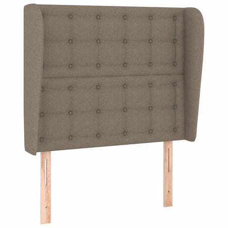 Vidaxl hoofdbord met randen 103x23x118 128 cm stof taupe