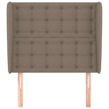 Vidaxl hoofdbord met randen 103x23x118 128 cm stof taupe