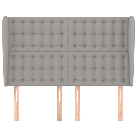 Vidaxl hoofdbord met randen 147x23x118 128 cm stof lichtgrijs