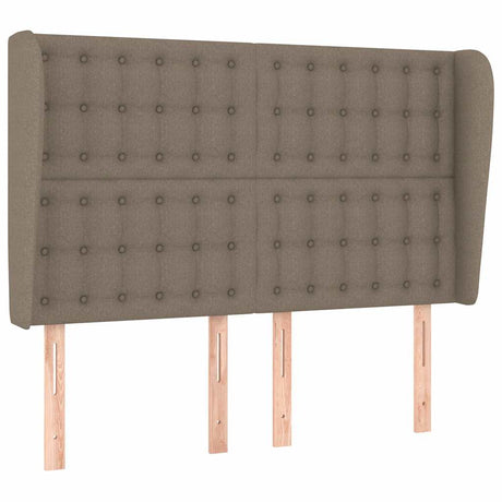 Vidaxl hoofdbord met randen 147x23x118 128 cm stof taupe