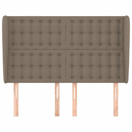 Vidaxl hoofdbord met randen 147x23x118 128 cm stof taupe
