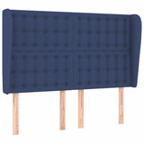 Vidaxl hoofdbord met randen 147x23x118 128 cm stof blauw